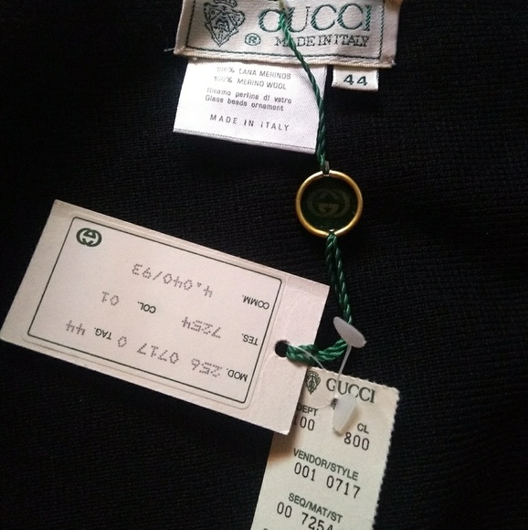 NOS! NWT (c.'80) GUCCI Merino(1of2) Knit Sweater - Picture 3 of 8